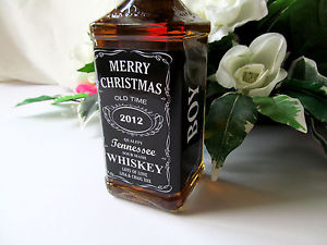 Personalized labels bottles for christmas